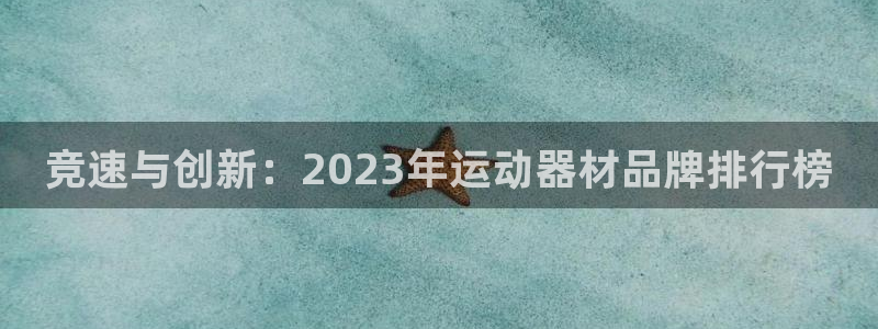 意昂体育4娱乐：竞速与创新：2023年运动器材品牌排行榜