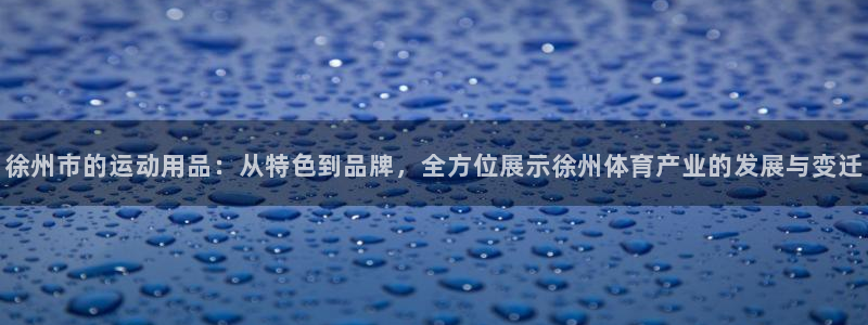 意昂体育4平台注册要钱吗：徐州市的运动用品：从特色到